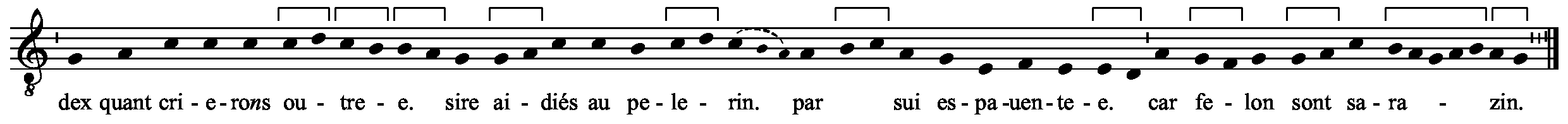 Refrain musical notation